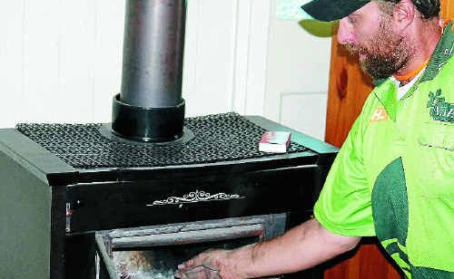 V.I.P’s Trevor Hutley shows what can happen if your chimney is blocked. V.I.P’s Trevor Hutley shows what can happen if your chimney is blocked.